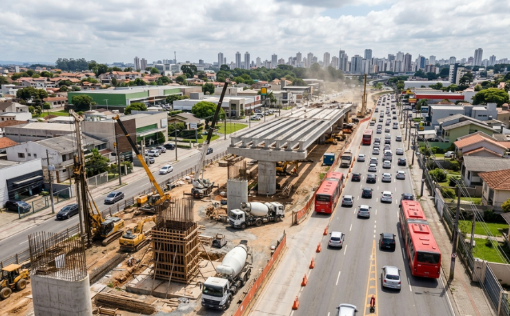 Curitiba reabre edital de viaduto no Xaxim e obra do Novo Inter 2 pode mudar trânsito na região