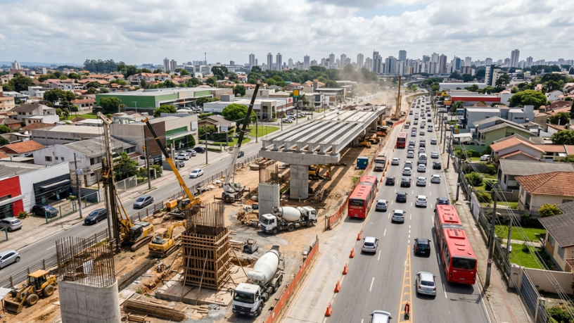 Curitiba reabre edital de viaduto no Xaxim e obra do Novo Inter 2 pode mudar trânsito na região